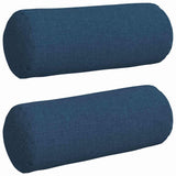 Cuscini a rullo 2 pcs Blu  15 x 40 cm Tessuto