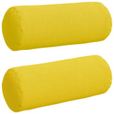 Cuscini a rullo 2 pcs Giallo Chiaro  15 x 40 cm Tessuto