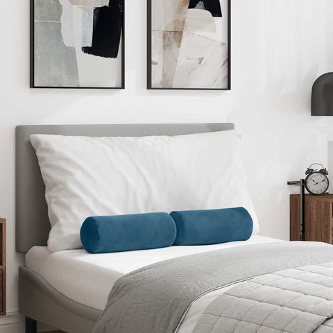 Cuscini a rullo 2 pcs Blu  15 x 40 cm Tessuto in Cords