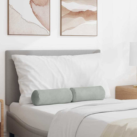 Cuscini a rullo 2 pcs Grigio chiaro  15 x 40 cm