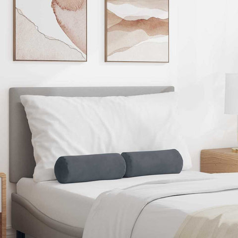 Cuscini a rullo 2 pcs Grigio scuro  15 x 40 cm