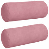 Cuscini a rullo 2 pcs Rosa  15 x 40 cm Tessuto in Cords