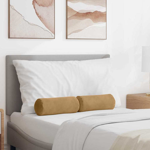 Cuscini a rullo 2 pcs Marrone  15 x 40 cm Tessuto in Cords
