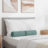 Cuscini a rullo 2 pcs Verde Mare  15 x 40 cm Tessuto in Cords