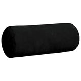 Cuscini a rullo 2 pcs Nero  15 x 40 cm Tessuto in Microfibra