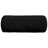 Cuscini a rullo 2 pcs Nero  15 x 40 cm Tessuto in Microfibra