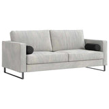 Cuscini a rullo 2 pcs Nero  15 x 40 cm Tessuto in Microfibra