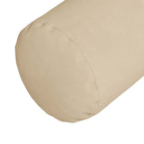 Cuscini a rullo 2 pcs Crema  15 x 40 cm Tessuto in Microfibra