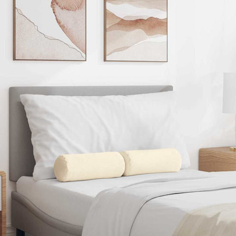 Cuscini a rullo 2 pcs Crema  15 x 40 cm Tessuto in Cords