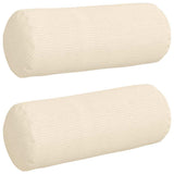 Cuscini a rullo 2 pcs Crema  15 x 40 cm Tessuto in Cords