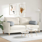 Cuscini a rullo 2 pcs Grigio chiaro  25 x 70 cm Tessuto