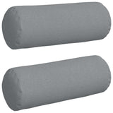 Cuscini a rullo 2 pcs Grigio chiaro  25 x 70 cm Tessuto