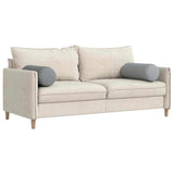 Cuscini a rullo 2 pcs Grigio chiaro  25 x 70 cm Tessuto