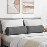 Cuscini a rullo 2 pcs Grigio scuro  25 x 70 cm Tessuto
