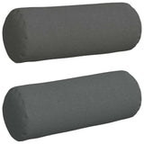Cuscini a rullo 2 pcs Grigio scuro  25 x 70 cm Tessuto