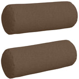 Cuscini a rullo 2 pcs Marrone  25 x 70 cm Tessuto