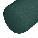 Cuscini a rullo 2 pcs Verde Scuro  25 x 70 cm Tessuto