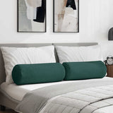 Cuscini a rullo 2 pcs Verde Scuro  25 x 70 cm Tessuto