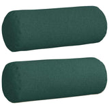Cuscini a rullo 2 pcs Verde Scuro  25 x 70 cm Tessuto