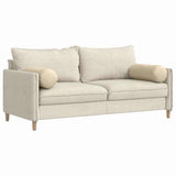 Cuscini a rullo 2 pcs Crema  25 x 70 cm Tessuto