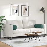 Cuscini a rullo 2 pcs Verde Scuro  25 x 70 cm Tessuto in Cords