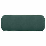 Cuscini a rullo 2 pcs Verde Scuro  25 x 70 cm Tessuto in Cords