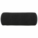 Cuscini a rullo 2 pcs Nero  25 x 70 cm Tessuto in Cords