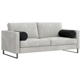 Cuscini a rullo 2 pcs Nero  25 x 70 cm Tessuto in Cords