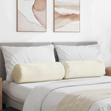 Cuscini a rullo 2 pcs Crema  25 x 70 cm Tessuto in Cords