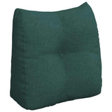 Cuscino per Schiena Verde Scuro 45 x 24 x 50 cm Tessuto