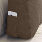 Cuscino per Schiena Marrone 60 x 24 x 50 cm Tessuto