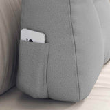 Cuscino per Schiena Grigio Nuvola 60 x 24 x 50 cm Tessuto