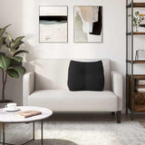 Cuscino per Schiena Nero 60 x 24 x 50 cm Velluto