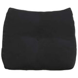 Cuscino per Schiena Nero 60 x 24 x 50 cm Velluto