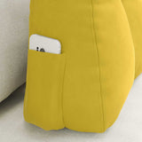 Cuscino per Schiena Giallo 60 x 24 x 50 cm Velluto