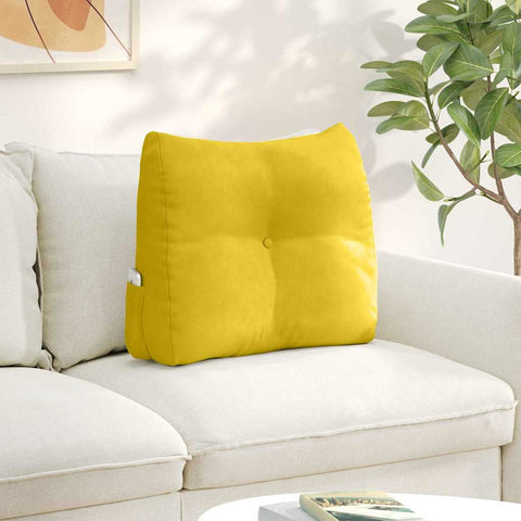 Cuscino per Schiena Giallo 60 x 24 x 50 cm Velluto