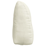 Cuscino per Schiena Crema 60 x 24 x 50 cm Velluto