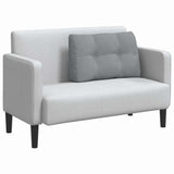 Cuscino per Schiena Grigio chiaro 80 x 24 x 50 cm Tessuto