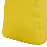 Cuscino per Schiena Giallo Chiaro 80 x 24 x 50 cm Tessuto