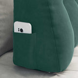 Cuscino per Schiena Verde Scuro 80 x 24 x 50 cm Velluto