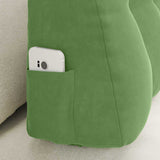 Cuscino per Schiena Verde chiaro 80 x 24 x 50 cm Velluto