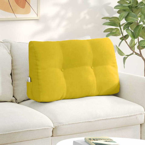 Cuscino per Schiena Giallo 80 x 24 x 50 cm Velluto