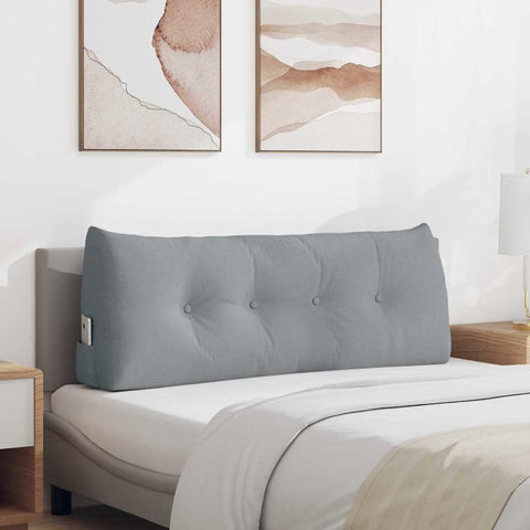 Cuscino per Schiena Grigio chiaro 120 x 24 x 50 cm Tessuto