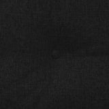 Cuscino per Schiena Nero 120 x 24 x 50 cm Tessuto