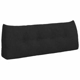 Cuscino per Schiena Nero 120 x 24 x 50 cm Tessuto