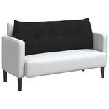 Cuscino per Schiena Nero 120 x 24 x 50 cm Tessuto