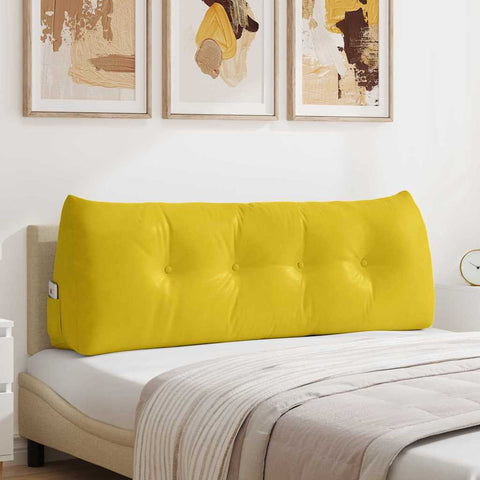 Cuscino per Schiena Giallo 140 x 24 x 50 cm Velluto