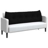 Cuscino per Schiena Nero 160 x 24 x 50 cm Tessuto