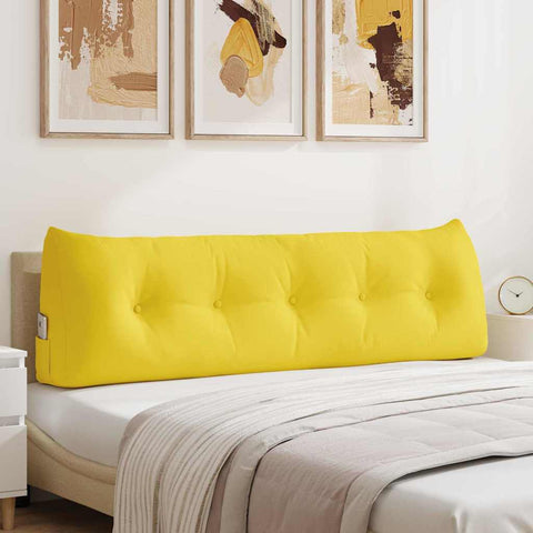 Cuscino per Schiena Giallo Chiaro 160 x 24 x 50 cm Tessuto