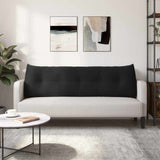 Cuscino per Schiena Nero 160 x 24 x 50 cm Velluto